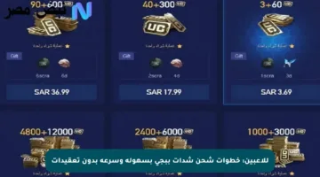للاعبين: خطوات شحن شدات ببجي بسهولة وسرعة بدون تعقيدات